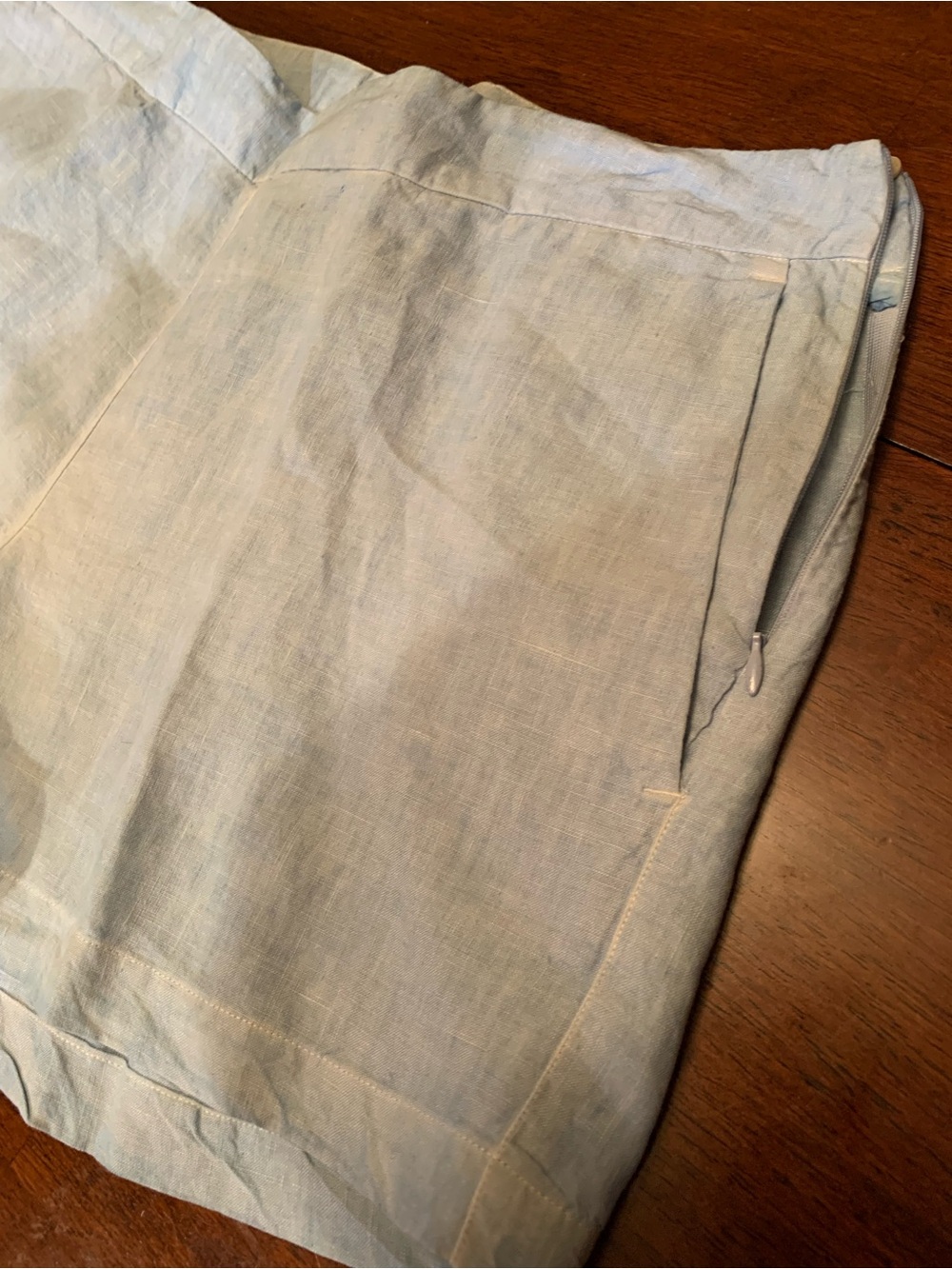 Authentic 100% liniment from Italian brand name shorts 120% Lino,baby blue,must!